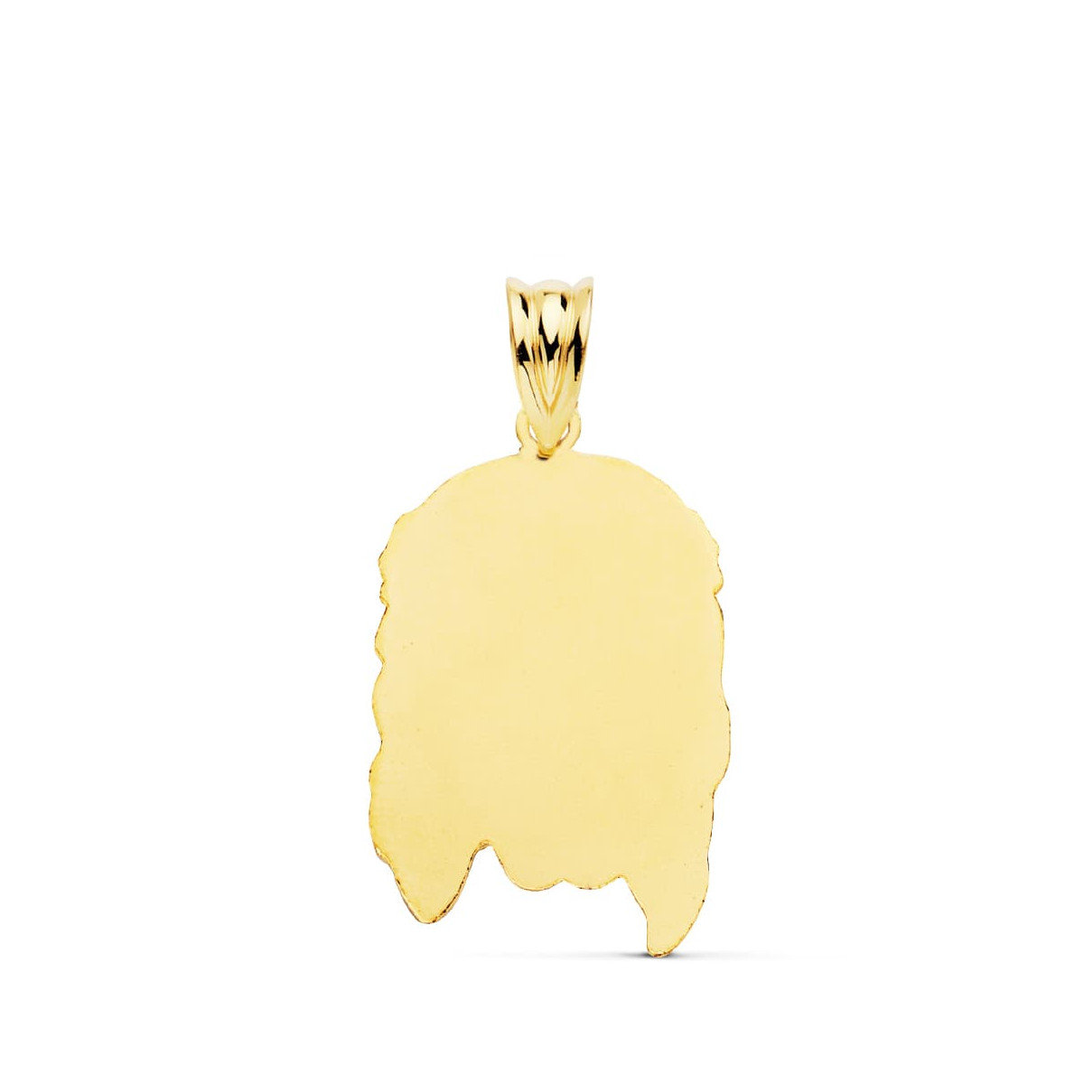 18K COLGANTE COLGANTE ORO AMARILLO CABEZA DE CRISTO 26X16 MM