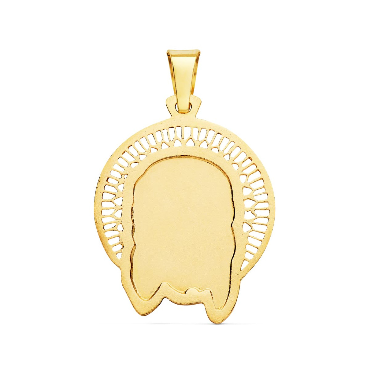 18K COLGANTE COLGANTE ORO AMARILLO CABEZA DE CRISTO ORLA 29X25 MM
