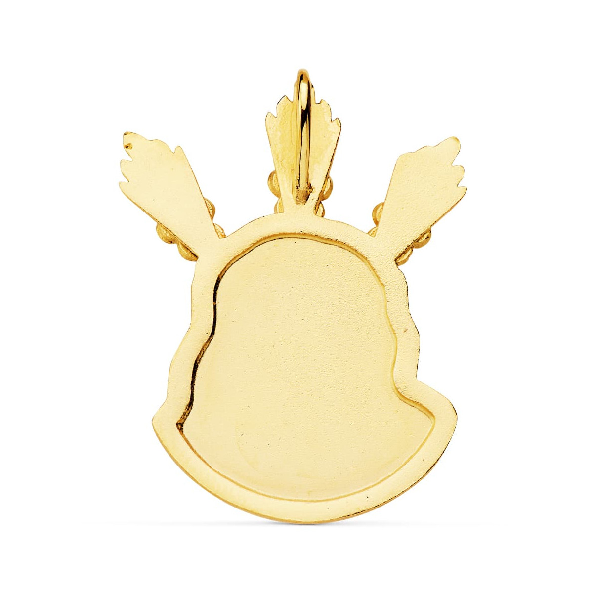 18K COLGANTE COLGANTE ORO AMARILLO CABEZA DE CRISTO  POTENCIAS 38X29 MM