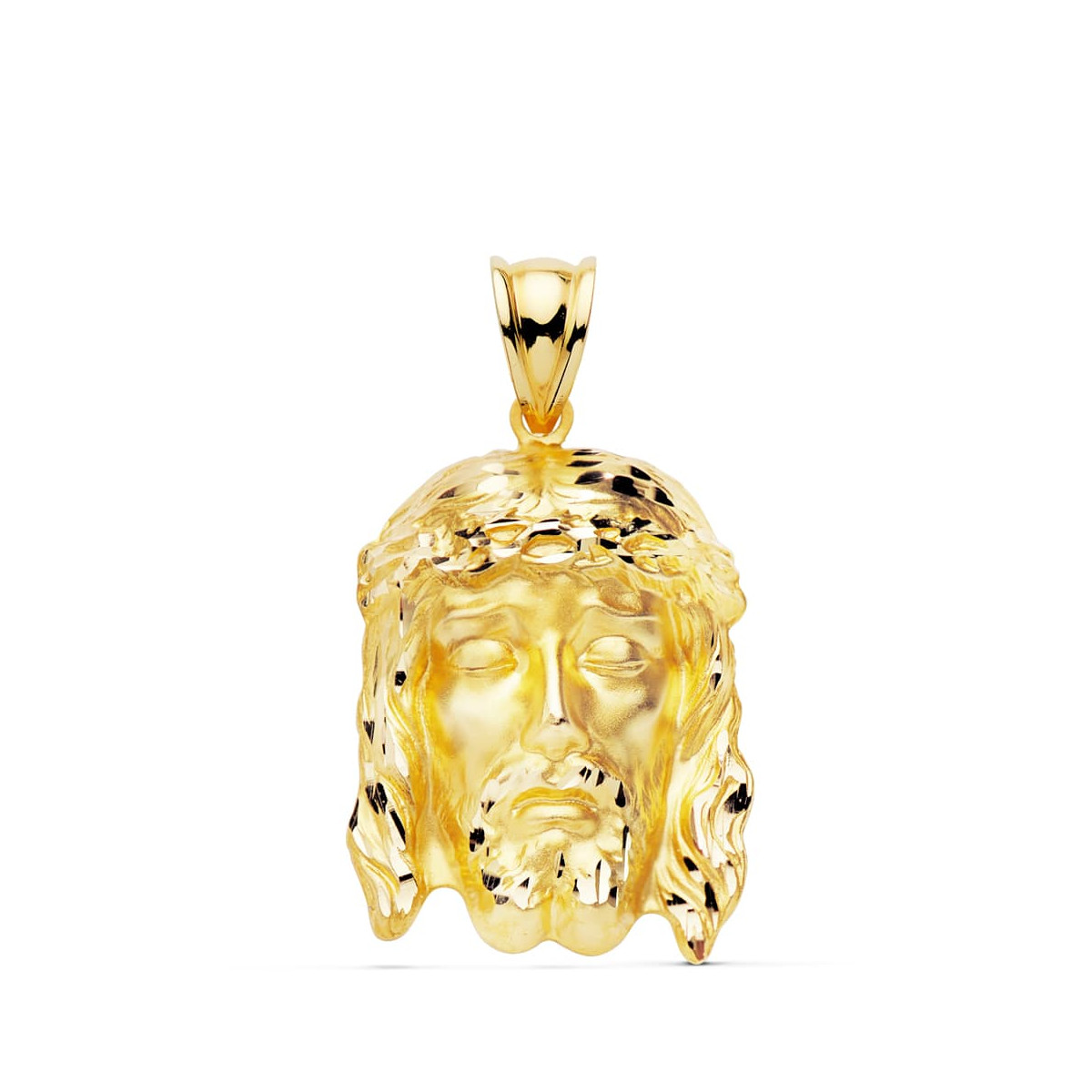 18K COLGANTE CRISTO DE LA BUENA MUERTE ORO AMARILLO 27X19 MM