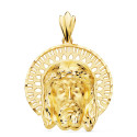 18K COLGANTE COLGANTE ORO AMARILLO CABEZA DE CRISTO  ORLA 31X31 MM