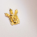18K COLGANTE COLGANTE ORO AMARILLO CABEZA DE CRISTO  POTENCIAS 39X28 MM