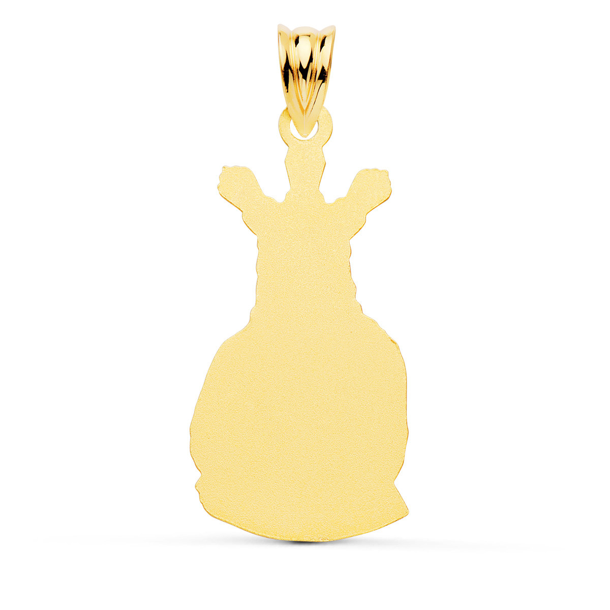 18K MEDALLA ORO AMARILLO CRISTO CAUTIVO SILUETA 18X10 MM