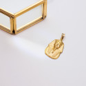 18K COLGANTE ORO AMARILLO EGIPCIO TUTANKAMON MATIZADO. 30X22 MM