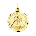 18K MEDALLA ORO AMARILLO VIRGEN CARIDAD DEL COBRE 24 MM