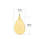 18K MEDALLA ORO AMARILLO GOTA ANGELITO BURLON TALLADA 19X11 MM
