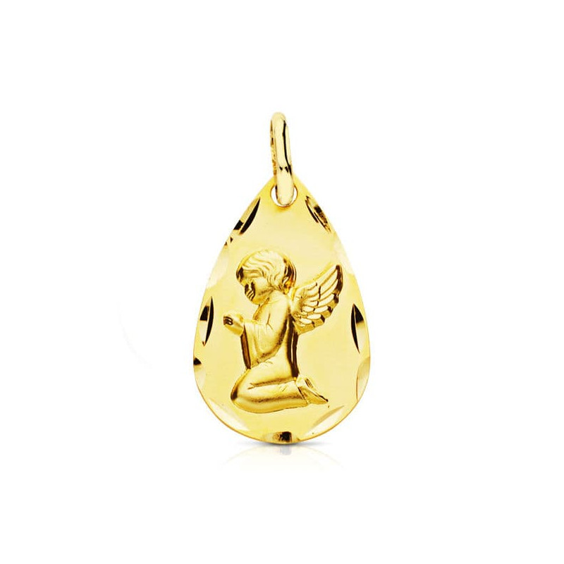 18K MEDALLA ORO AMARILLO ANGEL 19X11 MM