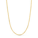 18K CADENA ORO AMARILLO MACIZA FORZADA ESLABON TALLADO. ANCHO: 2,3 MM LARGO: 60CM
