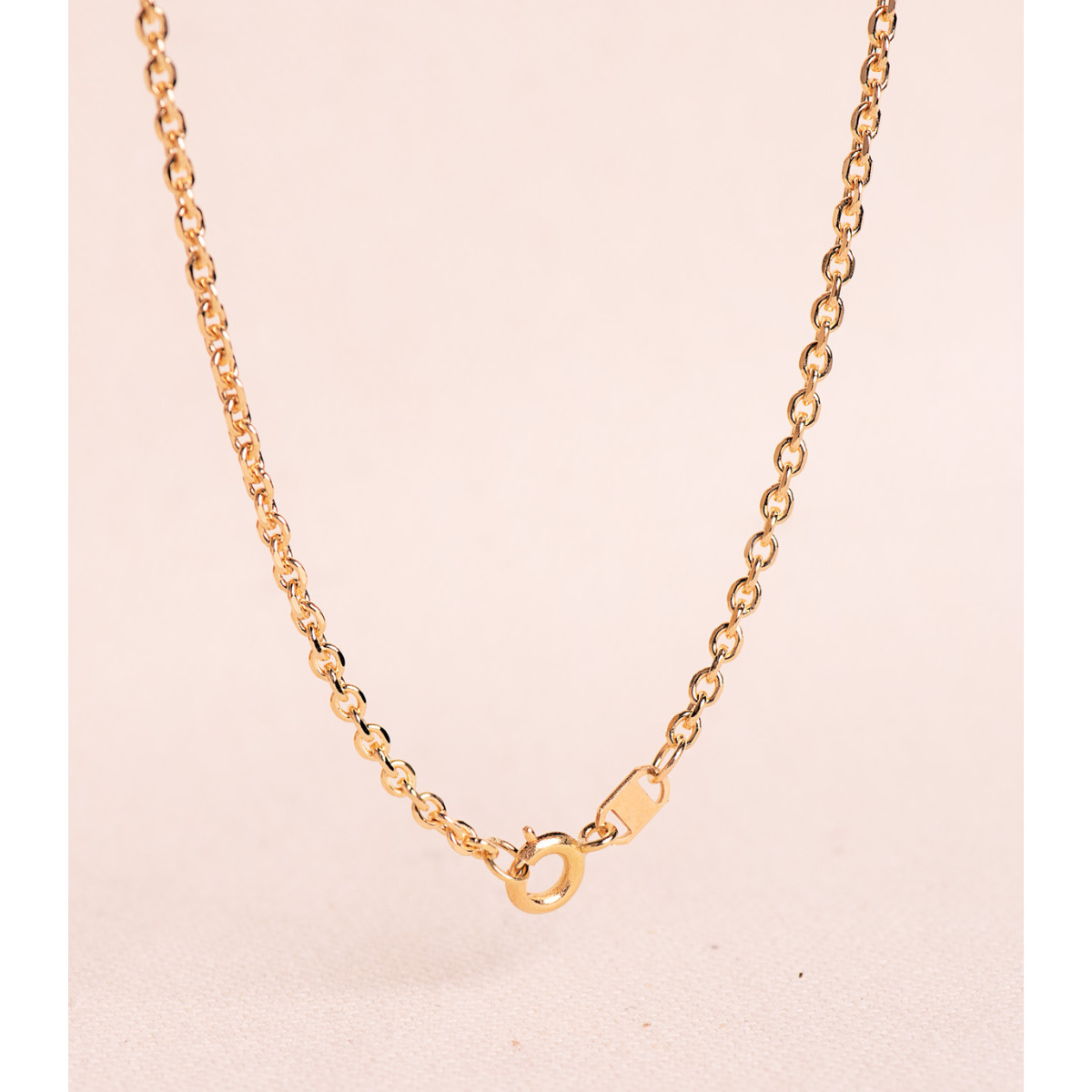 18K CADENA ORO AMARILLO MACIZA FORZADA ESLABON TALLADO. ANCHO: 2,3 MM LARGO: 60CM