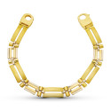 18K PULSERA ORO BICOLOR ESLABONES RECTANGULARES