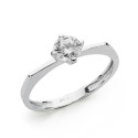 18K SOLITARIO ORO BLANCO CIRCONITA 5 MM