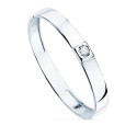 18K SORTIJA ORO BLANCO BRILLO 1 CIRCONITA ANCHO 2.2 MM