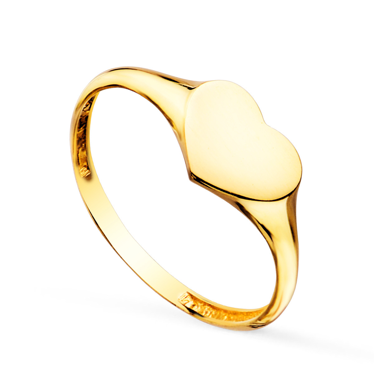 18K SELLO ORO AMARILLO FORMA CORAZON. ZONA GRABADO: 9X6,5 MM C. AMOR