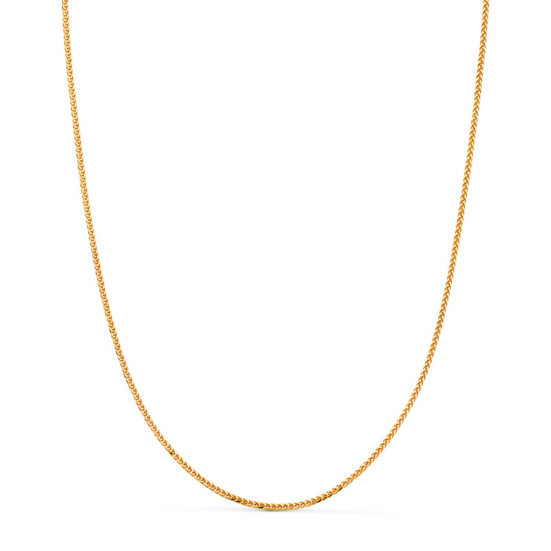 18K CADENA ORO AMARILLO MACIZA ESPIGA. ANCHO: 1 MM. LARGO: 45 CM