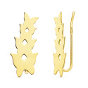 18K PENDIENTES ORO AMARILLO TREPADORES 20X9 MM MARIPOSAS