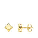 18K PENDIENTES ORO AMARILLO ESTRELLA LISA 6.5X6.5 MM CIERRE PRESION