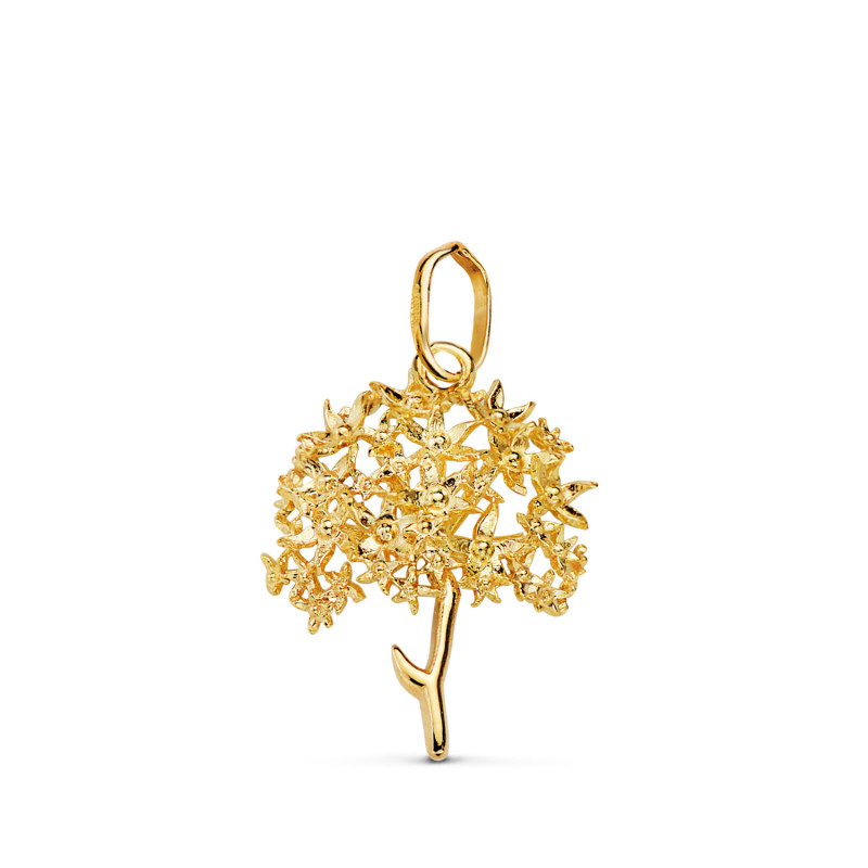 18K COLGANTE AMULETO ORO AMARILLO BIZNAGA    TALLADA 18 X 15 MM