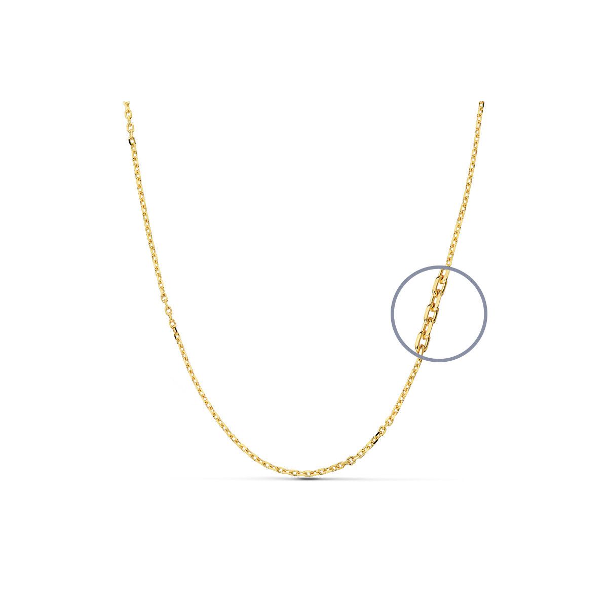 9K CADENA ORO AMARILLO FORZADA 60CM