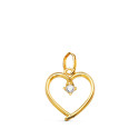 18K COLGANTE ORO AMARILLO CORAZON CON CIRCONITA DE 2 MM 13X12 MM C.AMOR