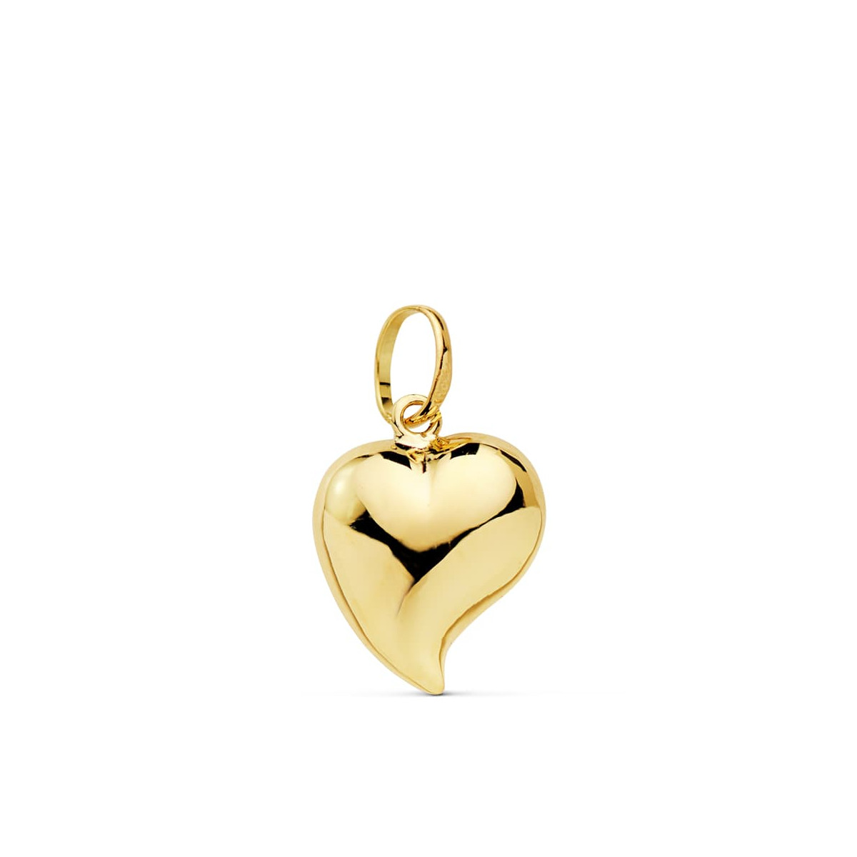 18K COLGANTE ORO AMARILLO CORAZON LISO 13X12 MM C. AMOR
