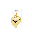 18K COLGANTE ORO AMARILLO CORAZON LISO 13X12 MM C. AMOR