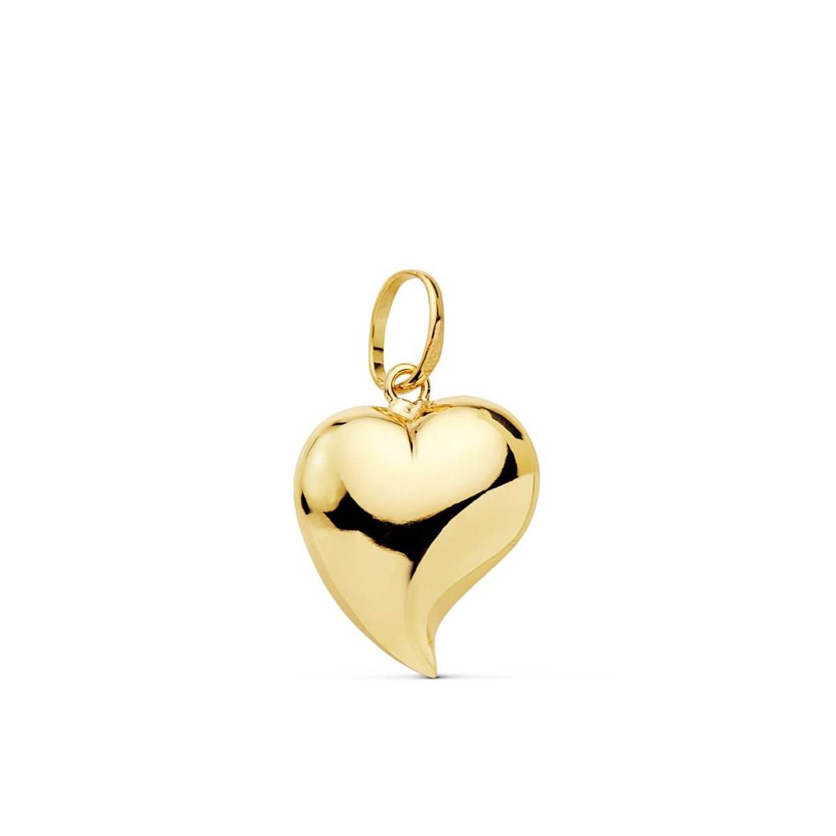 18K COLGANTE ORO AMARILLO CORAZON LISO 15X14 MM C. AMOR
