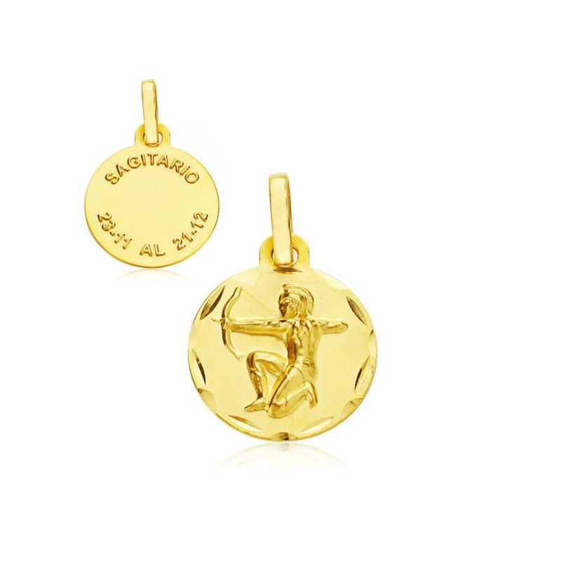18K HOROSCOPO ORO AMARILLO SAGITARIO 13 MM