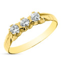 18K SORTIJA TRESILLO ORO AMARILLO CABALLERO CIRCONITA DE 2.5 MM