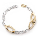 9K PULSERA ORO BICOLOR HUECA 20CM 9K PULSERA ORO BICOLOR HUECA 20CM