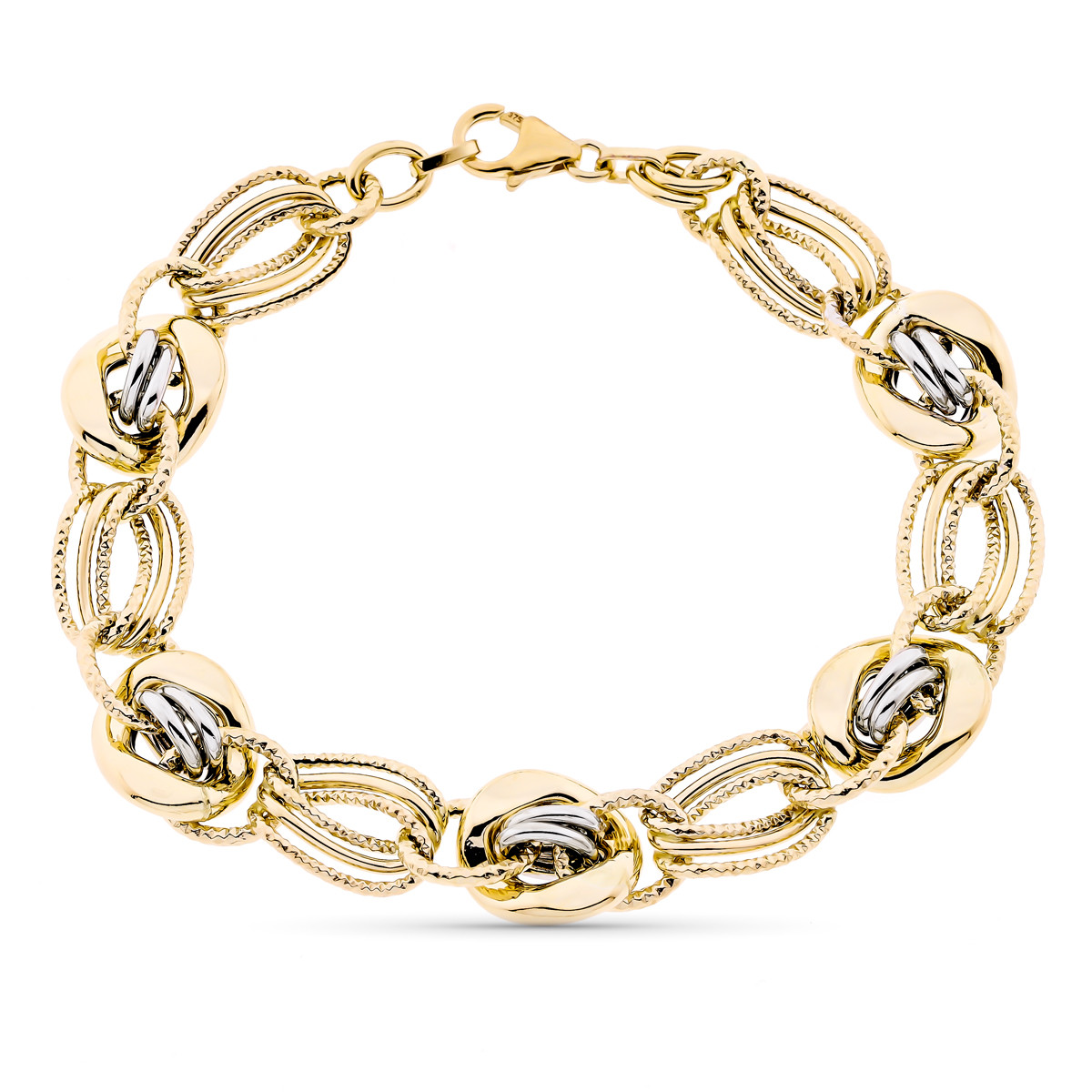 9K PULSERA ORO AMARILLO HUECA 20CM