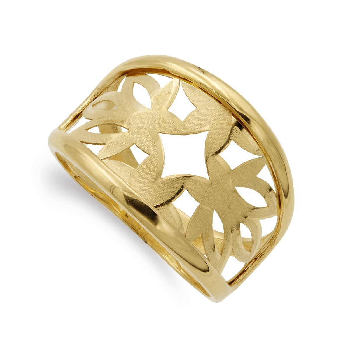 18K SORTIJA ORO AMARILLO CALADA ANCHO 15 MM