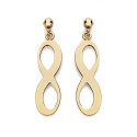 18K PENDIENTES INFINITO PRESION ORO AMARILLO 20X6 MM CIERRE PRESION
