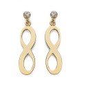 18K PENDIENTES INFINITY ORO AMARILLO 20X6 MM CIERRE PRESION