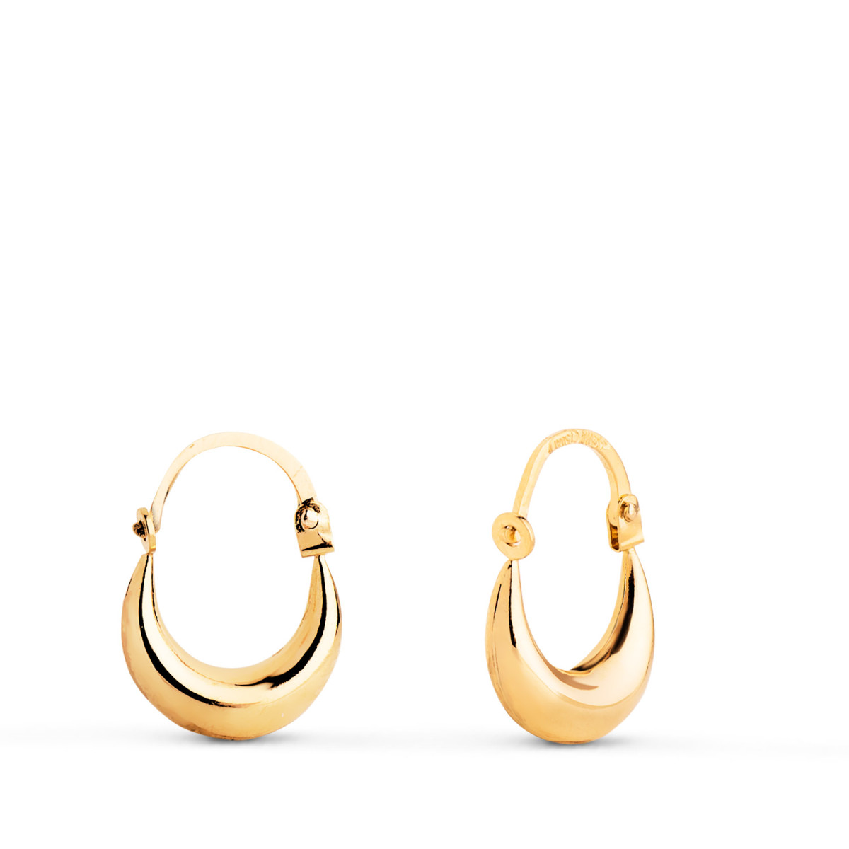 18K PENDIENTES AROS  ORO AMARILLO MORCILLA HUECOS. MEDIDA: 15X11 MM CIERRE GANCHO. GROSOR: 4 MM