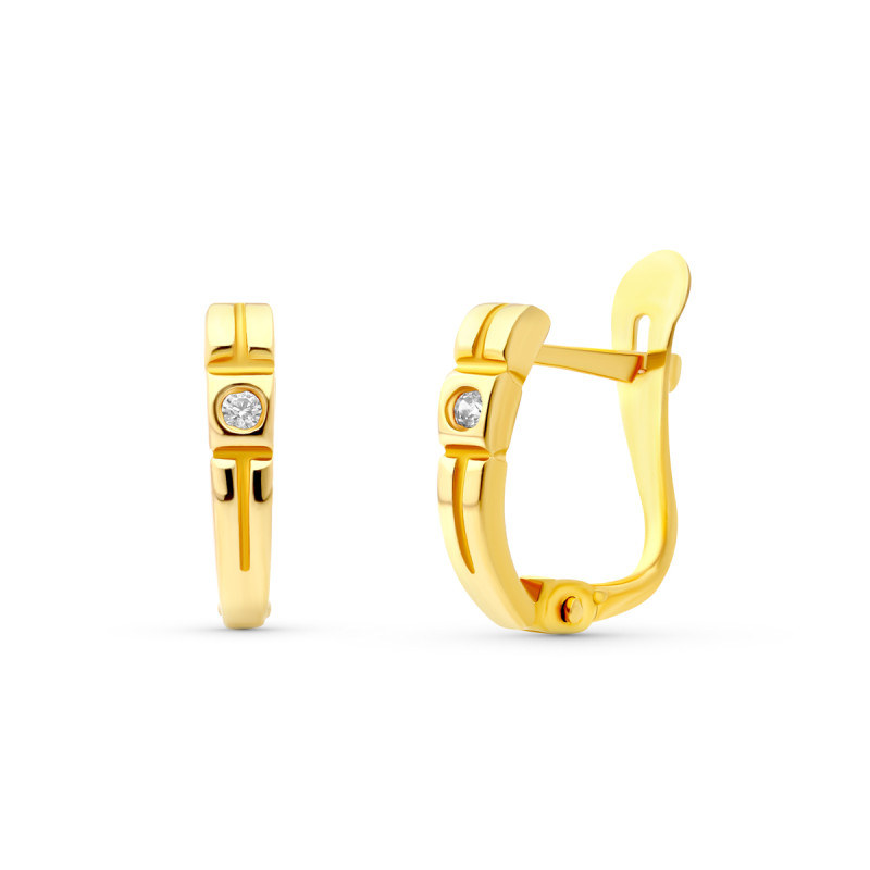 18K PENDIENTES CIRCONITA 10X2 MM