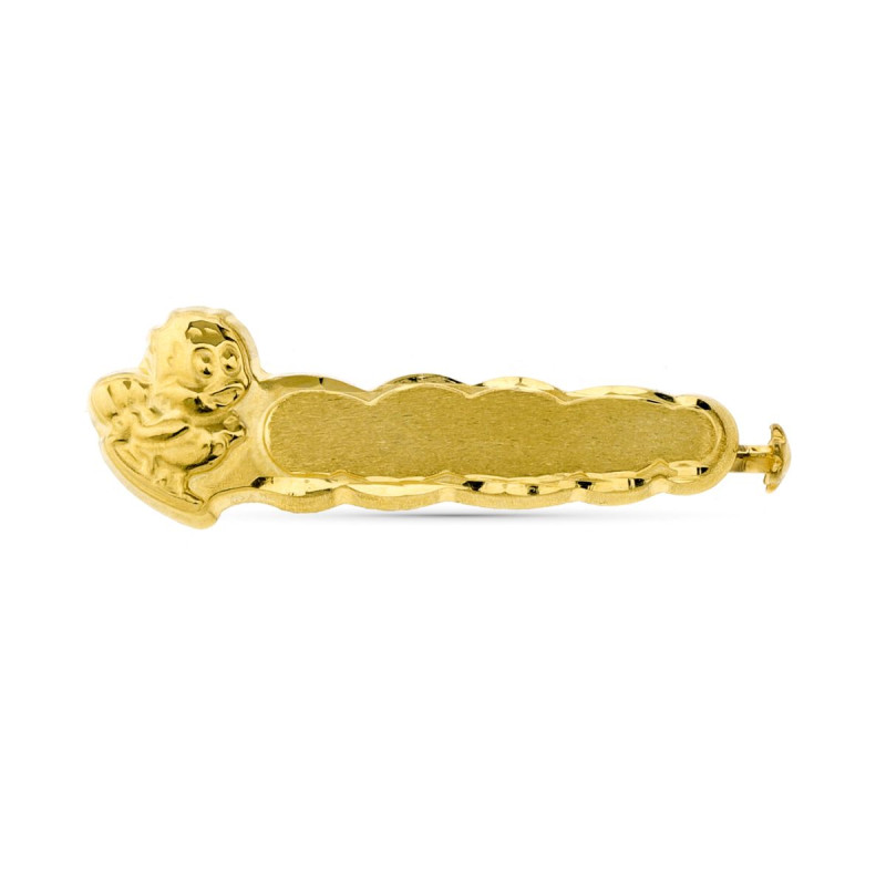 9K ALFILER ORO AMARILLO POLLITO 28X9 MM