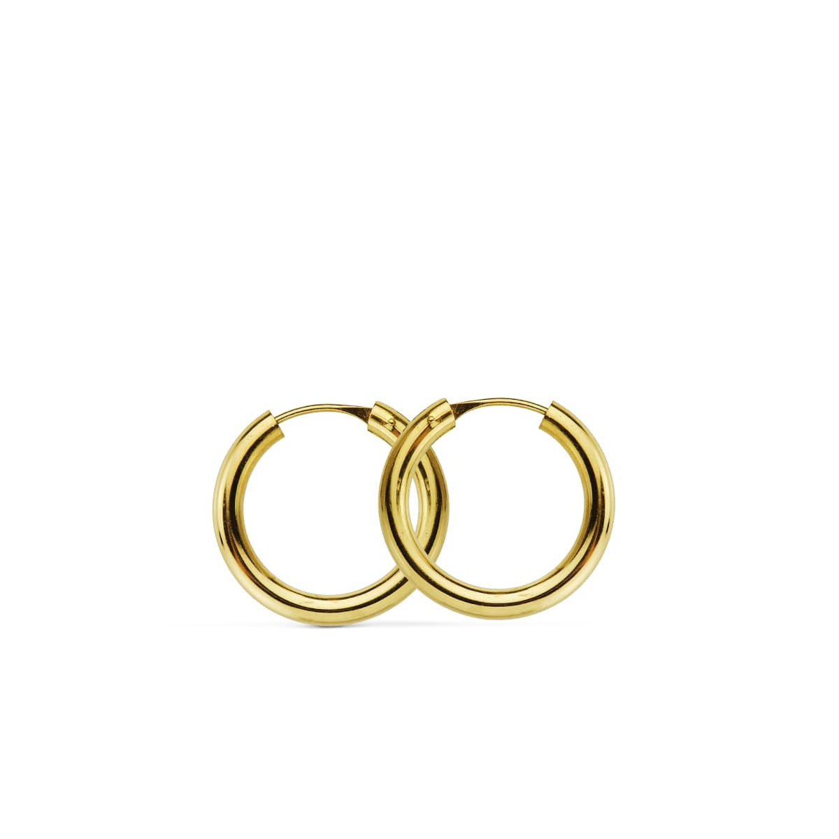 18K AROS ORO AMARILLO REDONDOS LISOS LIGEROS 18X2.5 MM