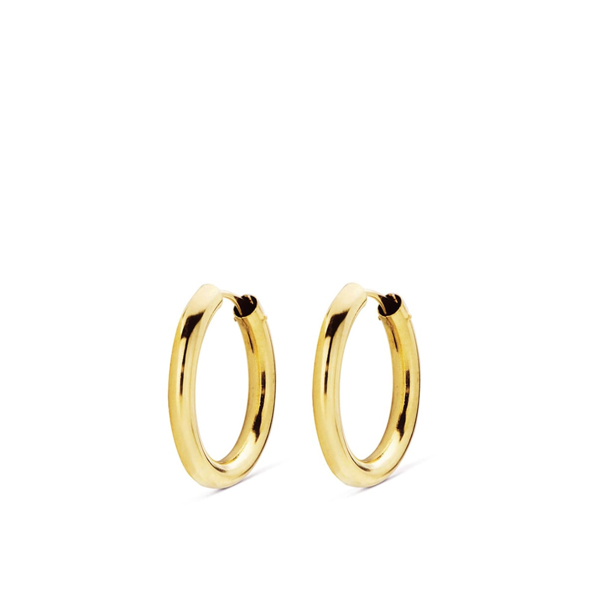 18K AROS ORO AMARILLO REDONDOS LISOS LIGEROS 18X2.5 MM