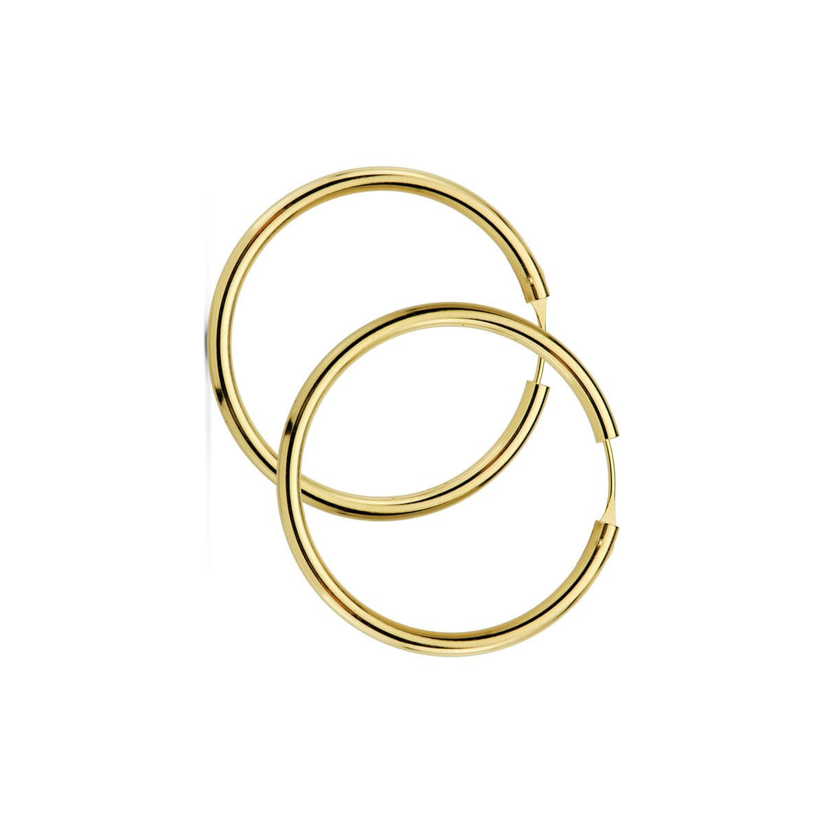 18K AROS ORO AMARILLO REDONDOS LISOS LIGEROS 20X2.5 MM