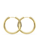 18K AROS ORO AMARILLO REDONDOS LISOS LIGEROS 24X2.5 MM