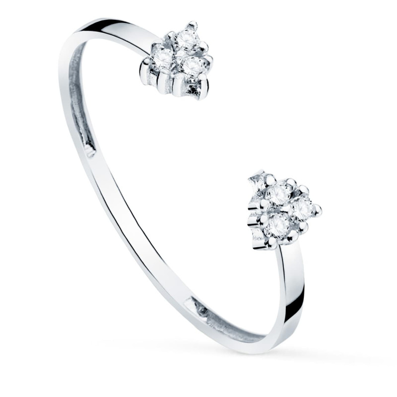 18K SORTIJA ORO BLANCO DIAMANTES DE LABORATORIO 0,0480 QTS. VS2-G CUERPO 1,10 MM