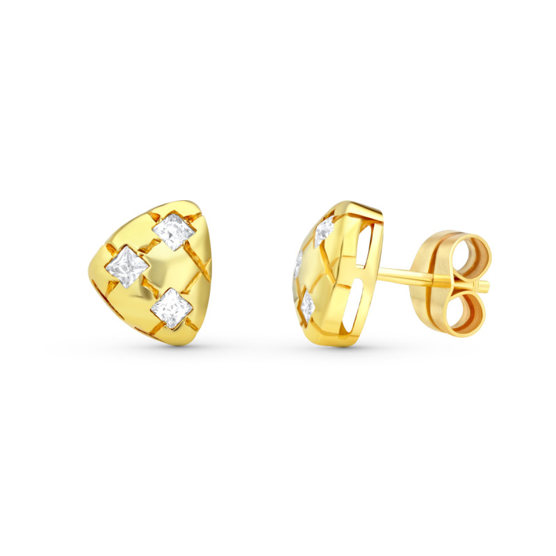 18K PENDIENTES CIRCONITA 10X8 MM