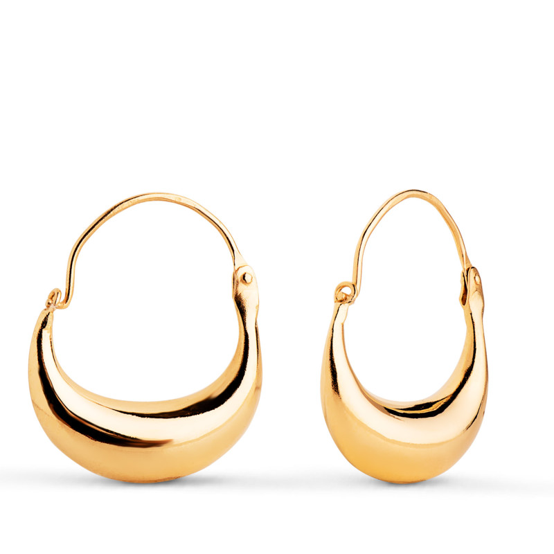 18K PENDIENTES AROS ORO AMARILLO MORCILLA HUECOS. MEDIDA: 21X17 MM CIERRE GANCHO. GROSOR: 5 MM