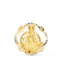 18K INSIGNIA SOLAPA ORO AMARILLO VIRGEN DEL ROCIO TALLADA 20X20 MM