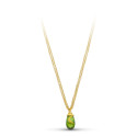 18K GARGANTLLA ORO AMARILLO PIEDRA VERDE 45CM