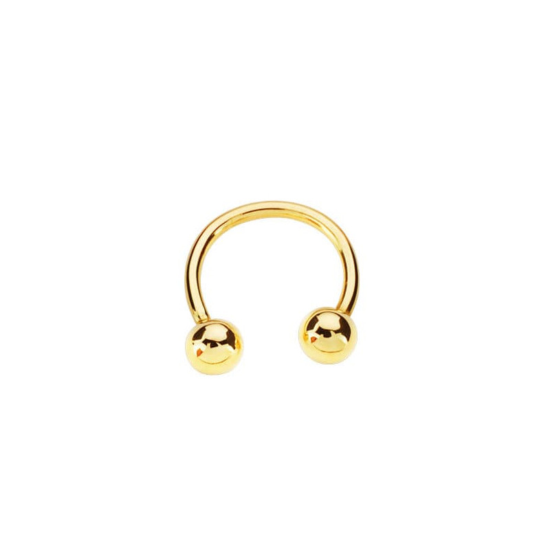 18K PIERCING ORO AMARILLO PEZON. BOLA 4 MM 12X13 MM