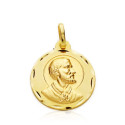 18K MEDALLA ORO AMARILLO SAN FRANCISCO JAVIER TALLADA 18 MM
