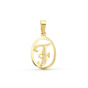 18K COLGANTE ORO AMARILLO LETRA F CON CIRCONITAS