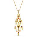 18K COLLAR PIEDRAS ORO AMARILLO 42CM