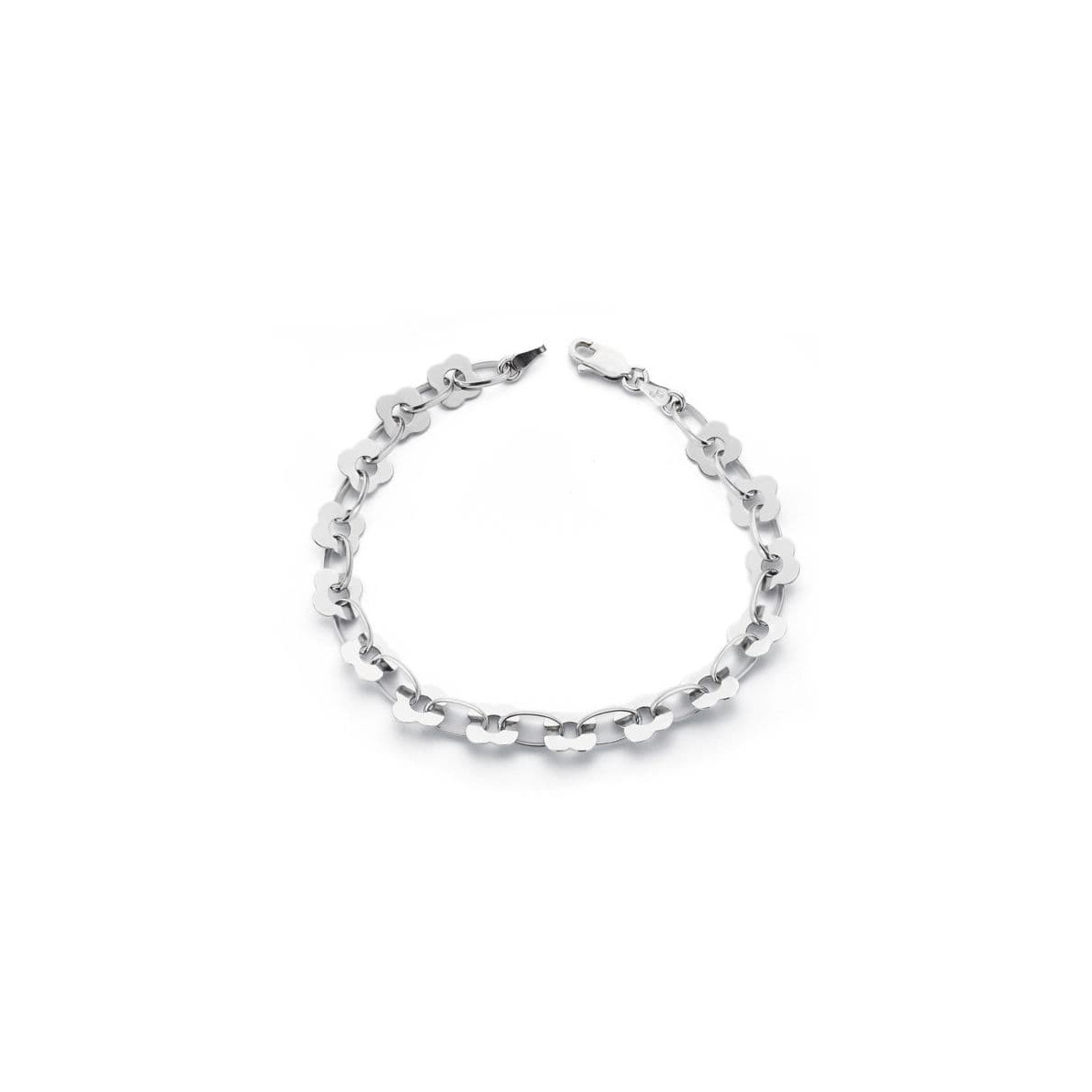 18K PULSERA ORO BLANCO 18.5 CM 7 MM